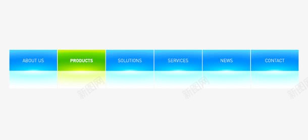 浅色网页导航条png免抠素材_新图网 https://ixintu.com 导航条 浅色 网页 蓝色