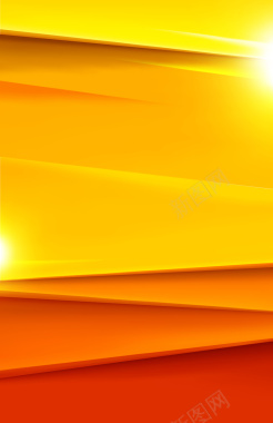 矢量橙黄色几何立体拼接背景背景