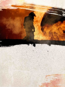消防部队消防战士公益宣传海报背景模板高清图片
