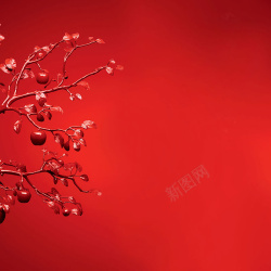 油漆苹果大红质感苹果树主图背景高清图片