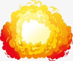 爆炸橙色装饰图案爆炸云素材