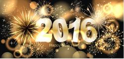金色2016烟花背景图片金色2016烟花背景高清图片