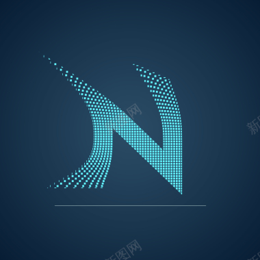 N型logo背景矢量图背景