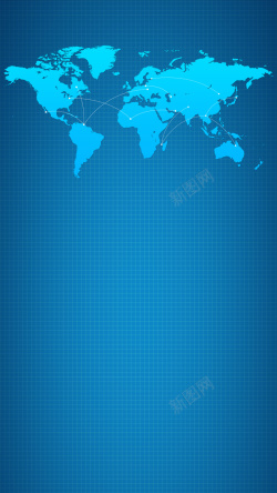 世界看书日蓝色格子纹理世界地图H5背景高清图片