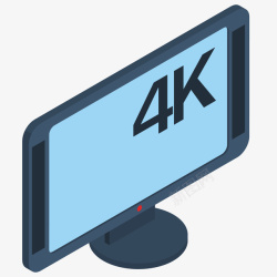 4K高清电视3D立体插画4K电视3D立体插画矢量图高清图片