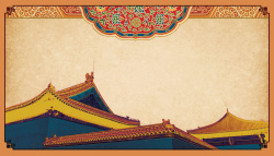 中式图腾挂画中式肌理底纹古典建筑背景高清图片