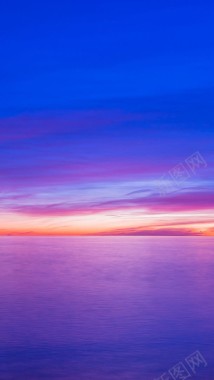 蓝紫色海天一色海报背景背景