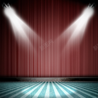 红蓝条纹舞台背景背景