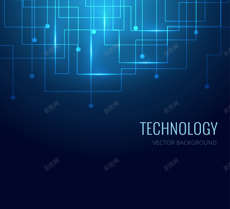 蓝色科技电路图背景矢量图psd设计背景_新图网 https://ixintu.com 光效 商务 曲线 电路图 矢量 科幻 科技 科技感 科技风 线路 背景 高科技