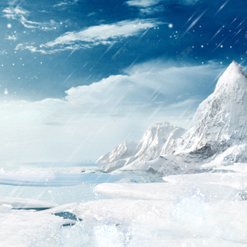 大气白色冰山雪景背景jpg_新图网 https://ixintu.com 主图 冬季 冰山 大气 摄影 白色 蓝色 雪 雪花 风景