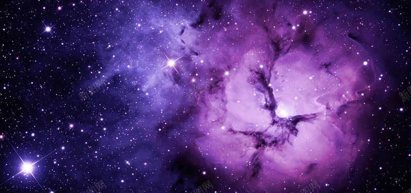 梦幻紫色星空背景