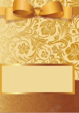 金色花纹边框背景装饰矢量图背景