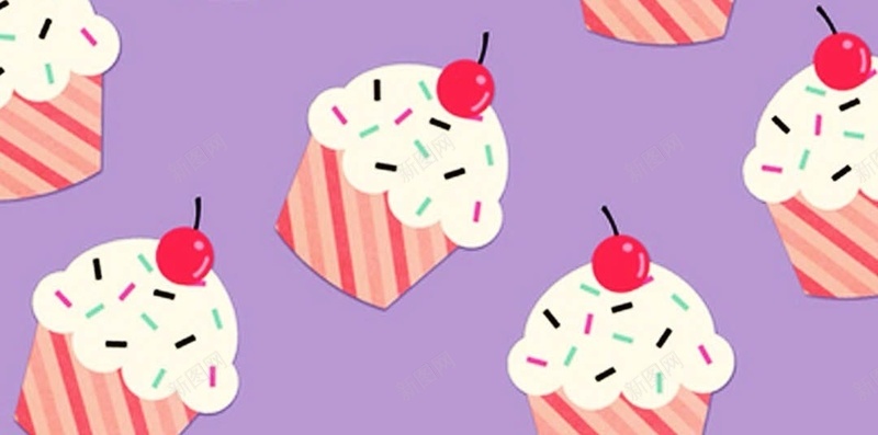 创意可爱平铺H5背景jpg设计背景_新图网 https://ixintu.com H5 h5 卡通 手绘 樱桃 童趣 紫色 纯色 蛋糕