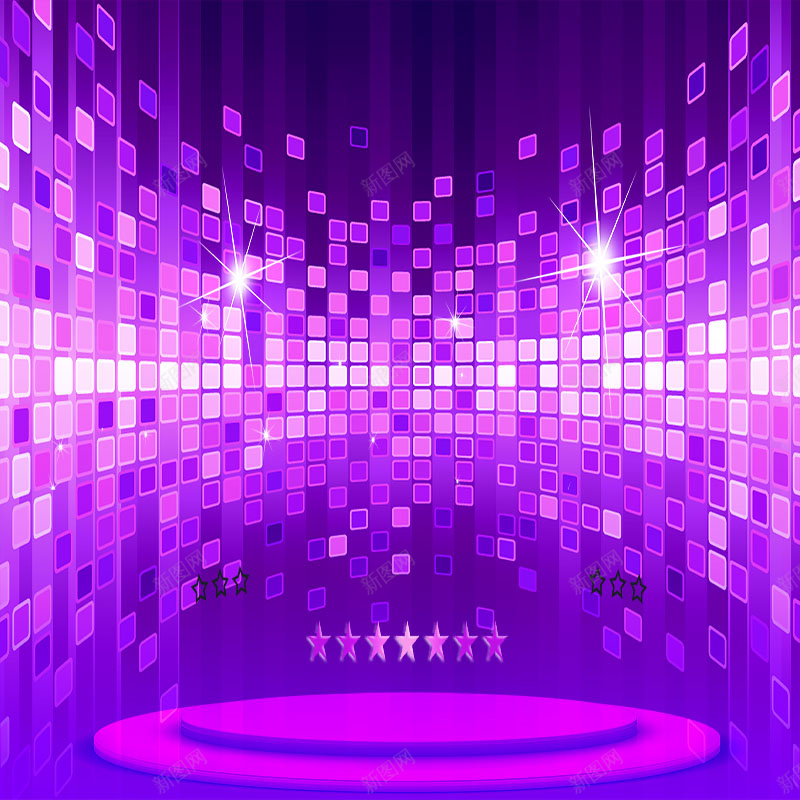 紫色小方块星光背景psd设计背景_新图网 https://ixintu.com 主图 几何 小方块 扁平 星光 渐变 紫色