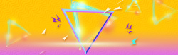 三角背黄色扁平风格紫色衔接闪电三角形飞溅元素背高清图片