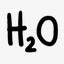 饮料化学喝饮料公式H2O手绘氢素材