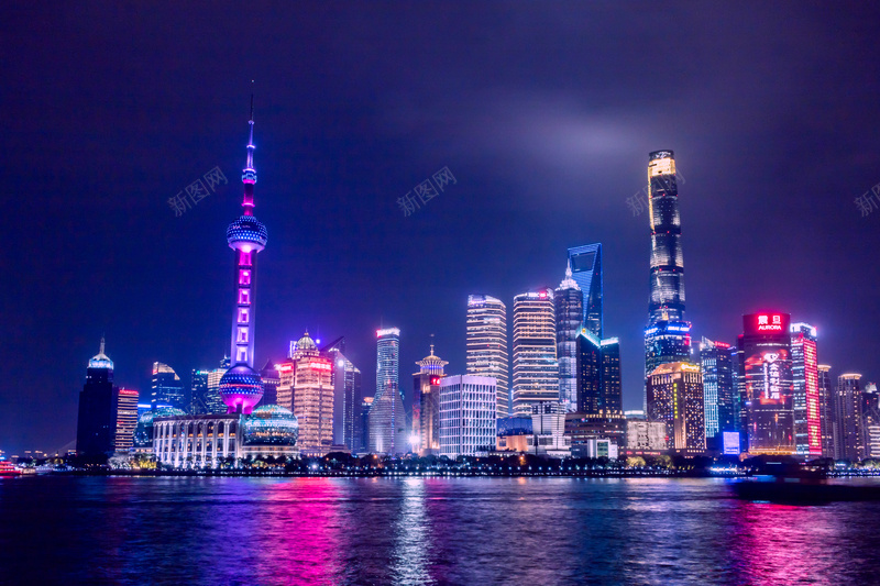上海外滩夜景jpg设计背景_新图网 https://ixintu.com 上海 外滩 夜景 霓虹