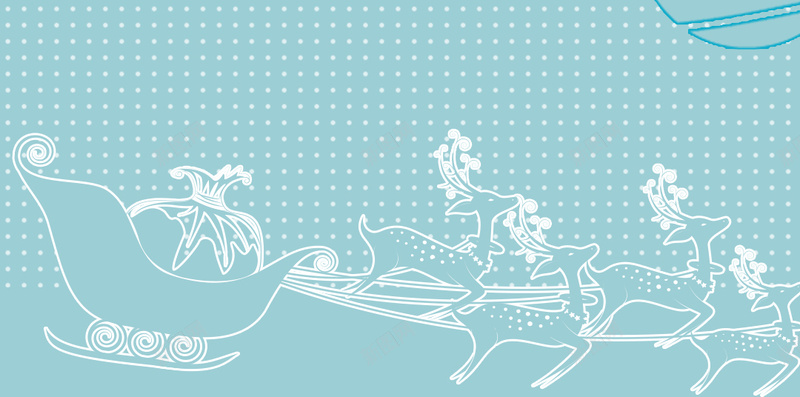 白描单色线形插图jpg设计背景_新图网 https://ixintu.com 圣诞插图 小清新图案 手绘图形 白线条 礼物盒 蓝色背景 铃铛 麋鹿插图