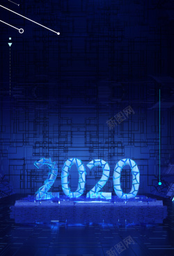 科技框架2020底纹框架背景图高清图片