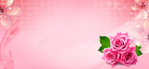 粉色花朵jpg设计背景_新图网 https://ixintu.com psd素材 爱情 粉色玫瑰 粉色背景 花卉