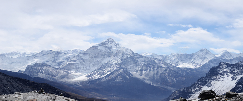 唯美西岭雪山山峰风景海报背景图背景