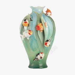 浮雕工艺陶瓷花瓶高清图片