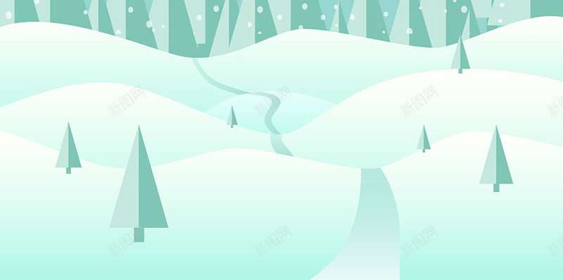 矢量蓝色手绘雪景插图psd设计背景_新图网 https://ixintu.com 冬季 创意 小清新 小雪 手绘 插图 树 温暖 矢量 立冬 统节气 雪景 风景