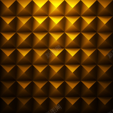 金色立体几何质感背景矢量图背景