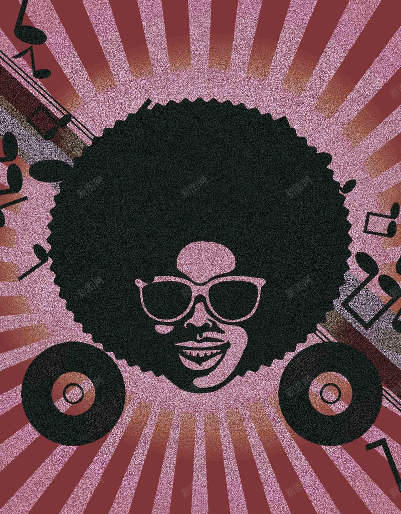 欧美创意人头音乐海报psd设计背景_新图网 https://ixintu.com 人头 创意 欧美 激情 爆炸头 狂欢 紫色 线条 音乐