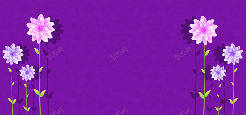 紫色婚礼背景psd设计背景_新图网 https://ixintu.com 唯美背景 婚礼 海报banner 紫色 紫色背景 纹理 背景 花朵 质感