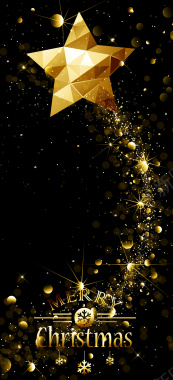 圣诞节金色星星光斑深色背景矢量图背景