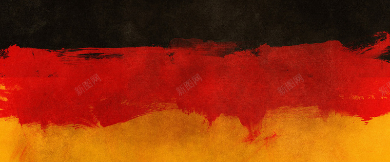 德国背景jpg设计背景_新图网 https://ixintu.com 卡通 国旗 德国 手绘 海报banner 童趣 红色 色彩 黄色