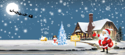 雪地告示牌时尚梦幻圣诞节冬季banner高清图片