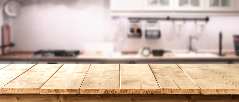 厨房木板背景背景