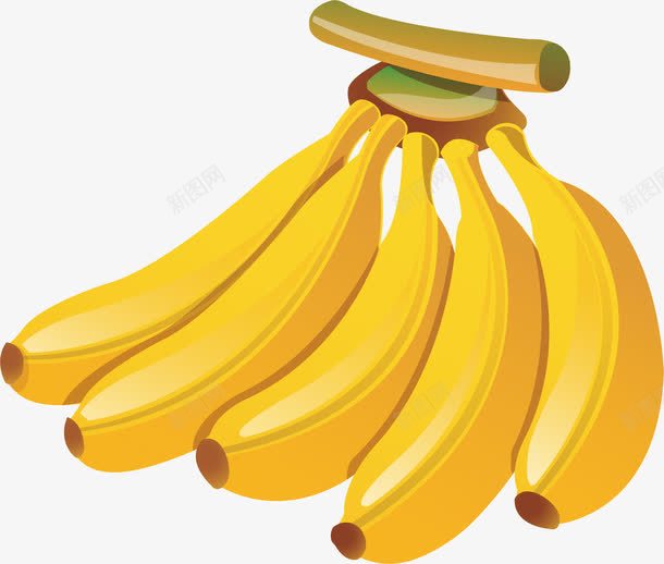 卡通手绘黄色的香蕉png免抠素材_新图网 https://ixintu.com 创意 动漫动画 卡通手绘 水果 香蕉 黄色的
