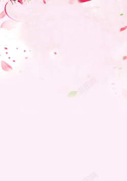 花瓣海报妇女节粉色花瓣海报背景高清图片