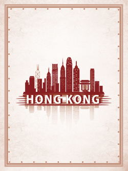 香港旅游展板创意香港旅游海报高清图片
