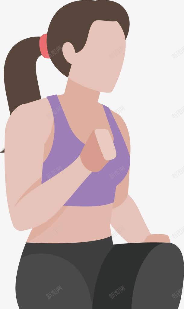 美女教练提腿锻炼png免抠素材_新图网 https://ixintu.com 体力 体育 健康 健身 运动