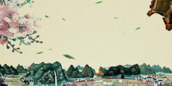 弘扬民族文化中国风彩绘民俗文化节模板海报背景高清图片