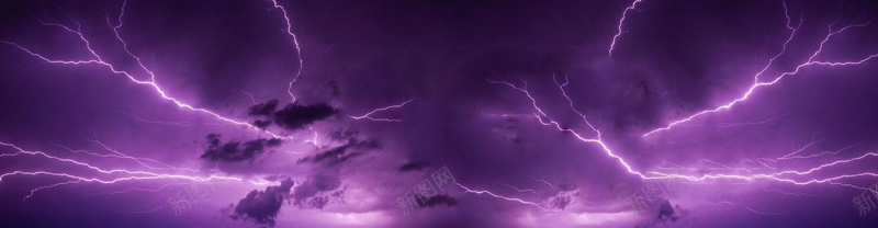 紫色天空闪电psd设计背景_新图网 https://ixintu.com 夜空 天空 梦幻 梦幻背景 浪漫 海报banner 紫色天空 闪电