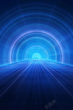 科技光效圈空间隧道背景图高清图片