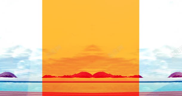 海景橙色色块矢量背景jpg设计背景_新图网 https://ixintu.com 橙色 海景 矢量 素材 背景 色块