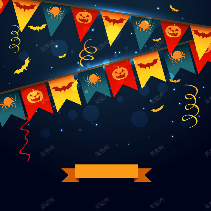 万圣节南瓜彩旗背景矢量图ai设计背景_新图网 https://ixintu.com 万圣节 南瓜 卡通 彩旗 手绘 童趣 背景 矢量图