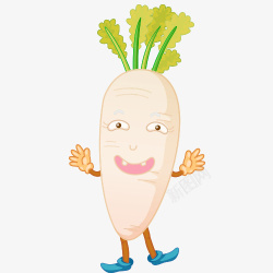 蔬菜矢量美图卡通可爱萝卜高清图片