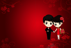 韩式婚礼请柬高档中式结婚请帖背景高清图片