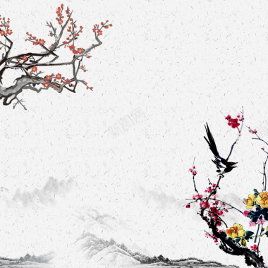 中国风古典水墨主图背景