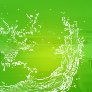 绿色水花净水器促销海报背景背景