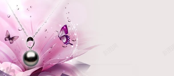 化妆品背景jpg设计背景_新图网 https://ixintu.com 护肤 淘宝天猫首屏广告 清新 粉色 美妆 蝴蝶