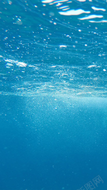 蓝色海底世界海水H5背景背景