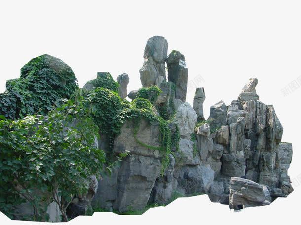 假山png免抠素材_新图网 https://ixintu.com 3D贴图 假山 园林 石林 绿化